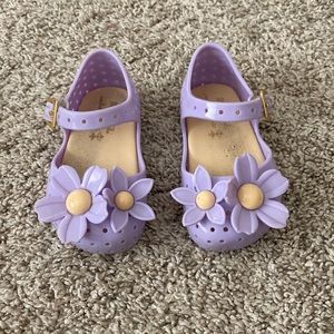 Mini Melissa toddler Lilac Furadinha flower BB Sandals size 5